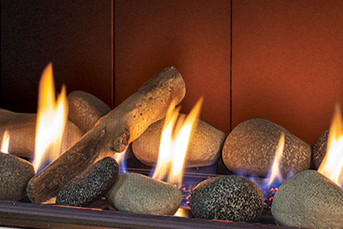 Urbana U50 Tall Bay Gas Fireplace U50I-T-LED