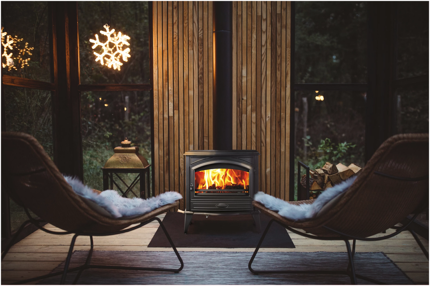 Sierra Flame Lynwood Cast Iron Wood Burning Stove Lynwood-W76