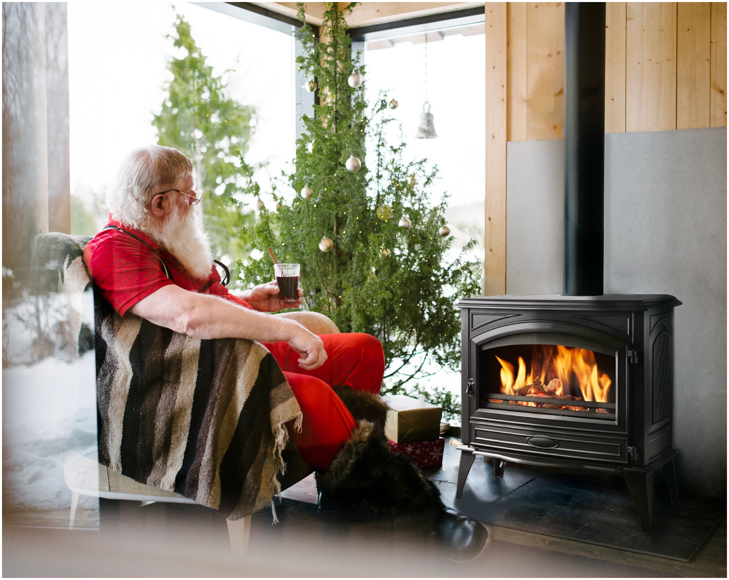 Sierra Flame Lynwood Cast Iron Wood Burning Stove Lynwood-W76