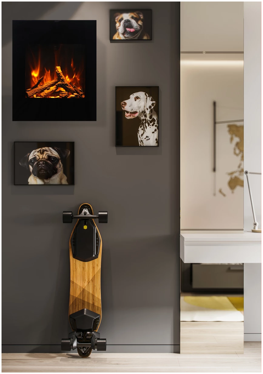 Amantii Zero Clearance Electric Fireplace WM-BI-2428-VLR-BG