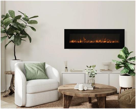 Amantii 88" Linear Electric Fireplace WM-FM-88-10023-BG