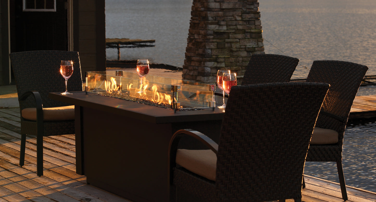 Barbara Jean 24" Chat Height Linear Outdoor Fire Table OLT24