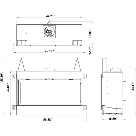 Sierra Flame Bennett 45L Direct Vent Linear Gas Fireplace BENNETT-45