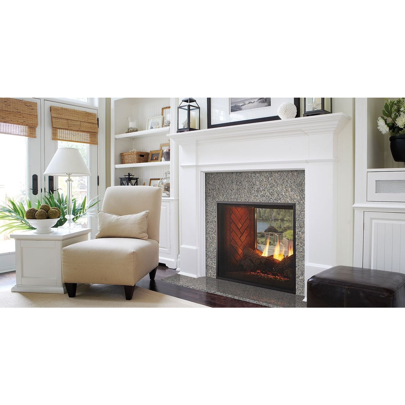 Majestic Fortress 36" Indoor/Outdoor See-Through Gas Fireplace ODFORTG-36