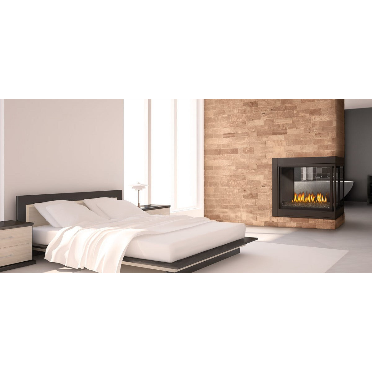 Napoleon Ascent Multi-View Peninsula Direct Vent Gas Fireplace BHD4P