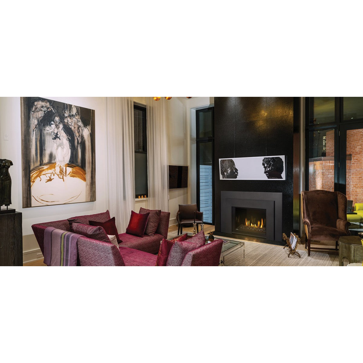 Napoleon Oakville 3 Glass Gas Fireplace Insert GDIG3N-1