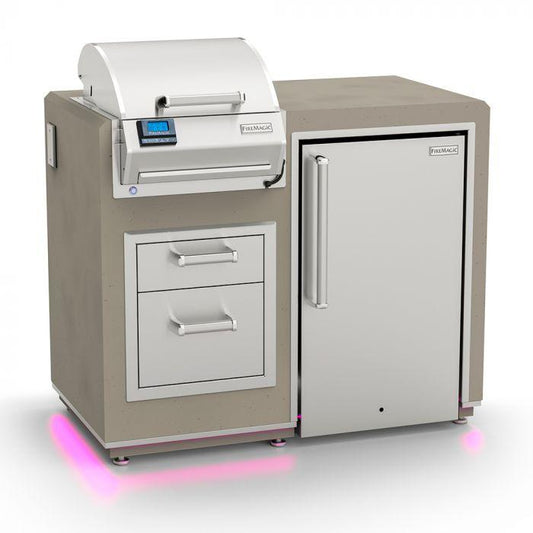 Fire Magic 44" Electric Grill Island Bundle with Refrigerator & Double Drawers ID251-R-44SM