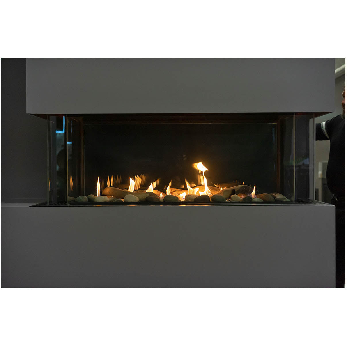 Sierra Flame Lyon 48" 4 Sided See-Through Gas Fireplace LYON-48-NG