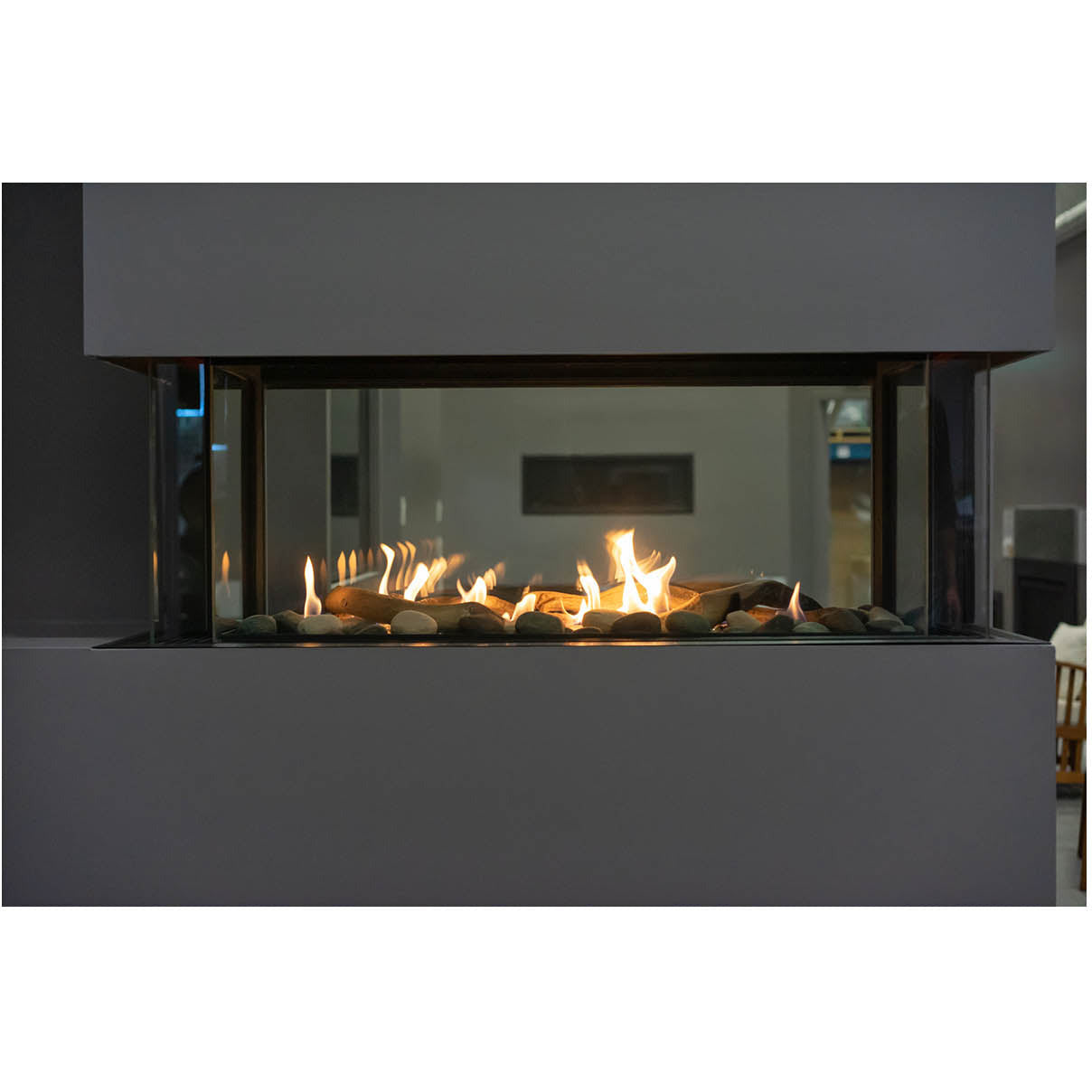 Sierra Flame Lyon 48" 4 Sided See-Through Gas Fireplace LYON-48-NG