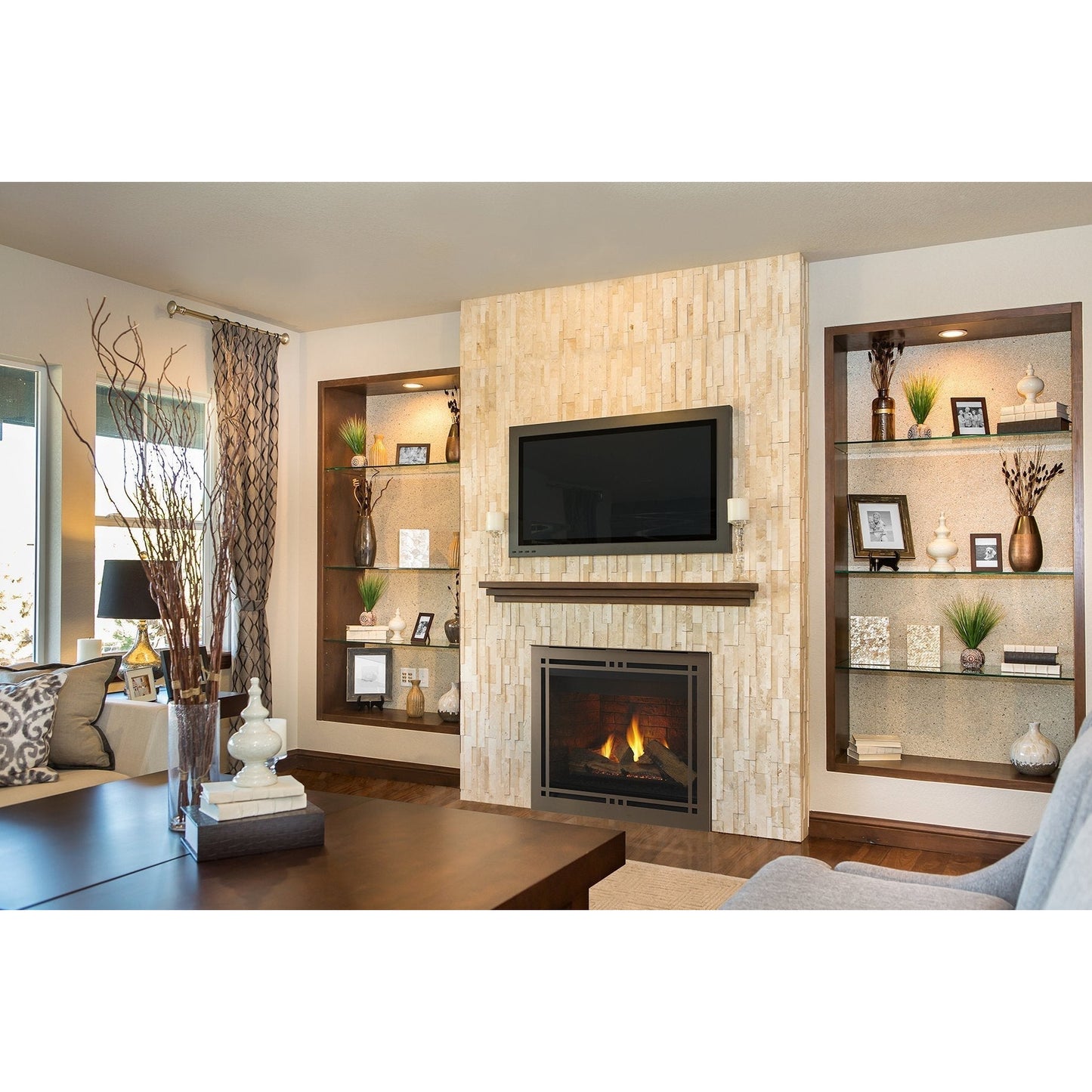 Majestic Meridian 36" Top/Rear Direct Vent Unit with IntelliFire MERID36I - Everything Fireplaces