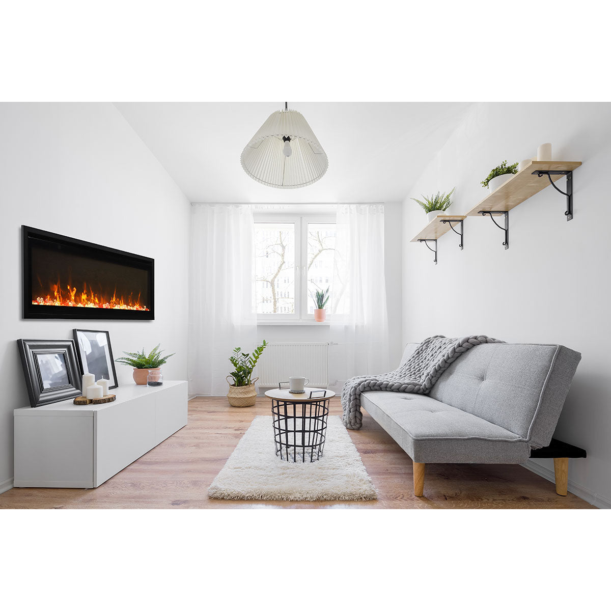 Amantii 50" Symmetry Xtra Slim Electric Fireplace SYM-SLIM-50
