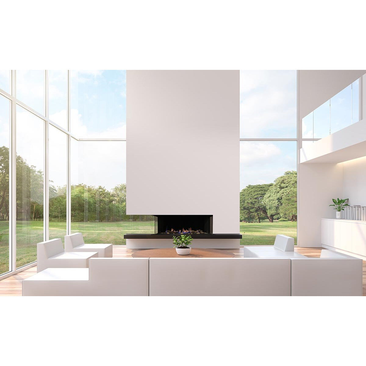 Sierra Flame Toscana 48" 3-Sided Direct Vent Fireplace TOSCANA-48