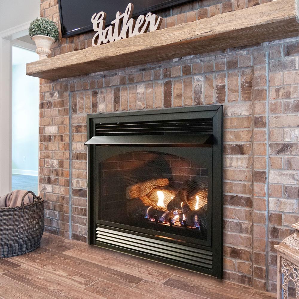American Hearth 36" Lincoln Premium Vent-Free Fireplace with Slope Glaze Burner VFPA36BP