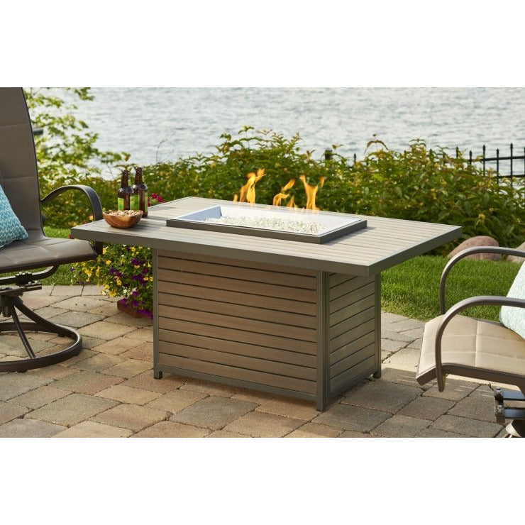 Outdoor Greatroom Brooks Rectangular Gas Fire Pit Table BRK-1224-19-K