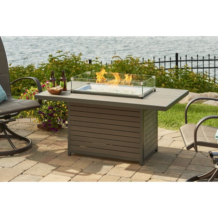 Outdoor Greatroom Brooks Rectangular Gas Fire Pit Table BRK-1224-19-K