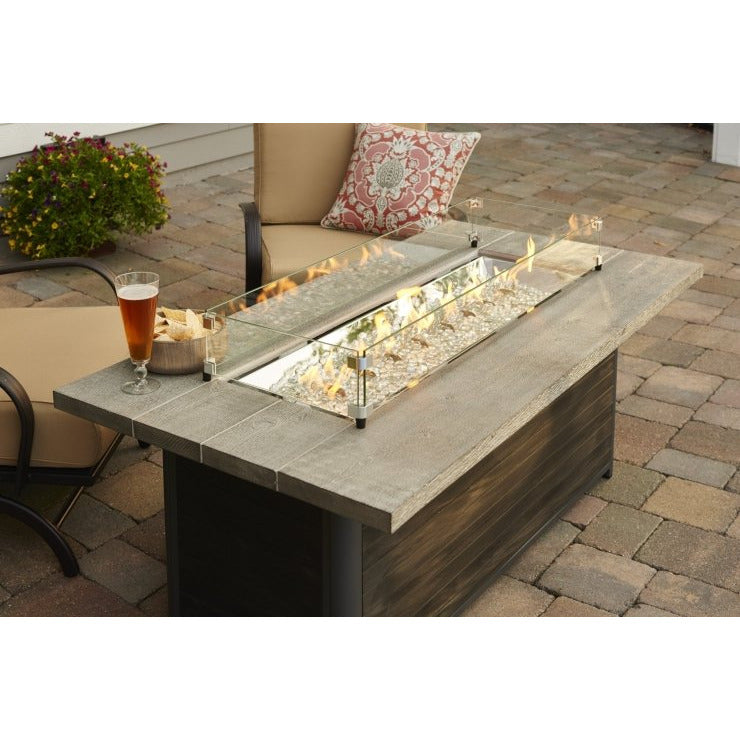 Outdoor Greatroom Cedar Ridge Linear Gas Fire Pit Table CR-1242-K