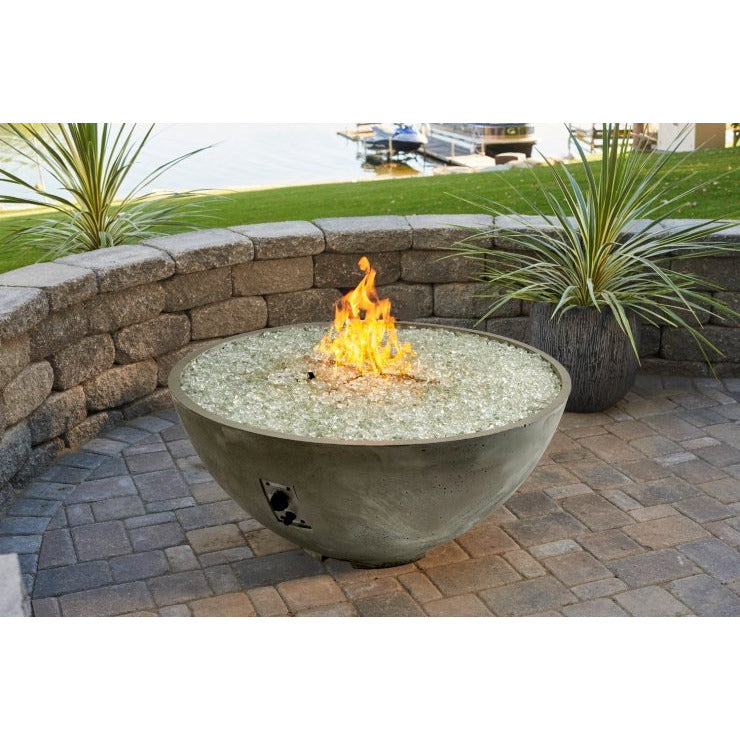Outdoor Greatroom Natural Grey Cove Edge 42" Round Gas Fire Pit Bowl CV-30E