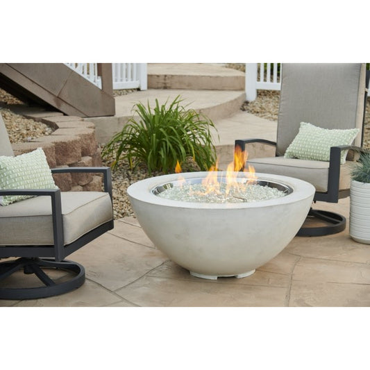Outdoor Greatroom White Cove 42" Round Gas Fire Pit Bowl CV-30WT