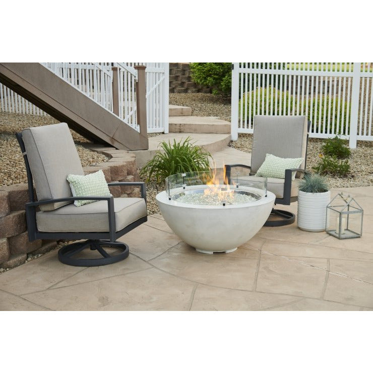 Outdoor Greatroom White Cove 42" Round Gas Fire Pit Bowl CV-30WT