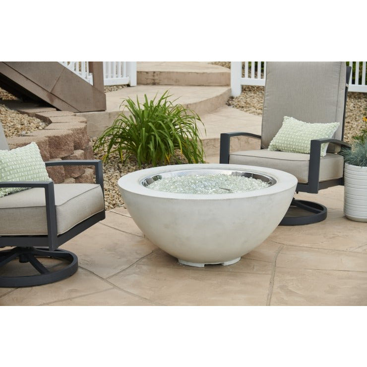 Outdoor Greatroom White Cove 42" Round Gas Fire Pit Bowl CV-30WT