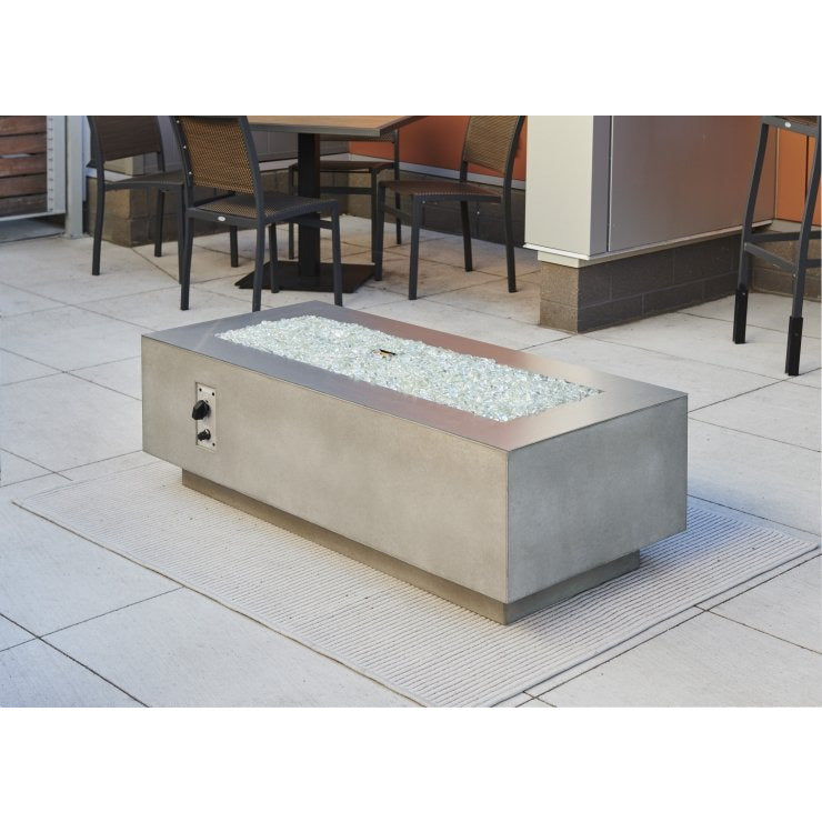 Outdoor Greatroom Natural Grey Cove 54" Linear Gas Fire Pit Table CV-54