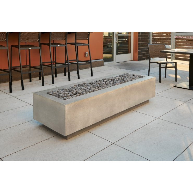 Outdoor Greatroom Natural Grey Cove 72" Linear Gas Fire Pit Table CV-72