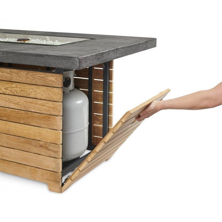 Outdoor Greatroom Darien Rectangular Gas Fire Pit Table with Everblend Top DAR-1224-EBG-K