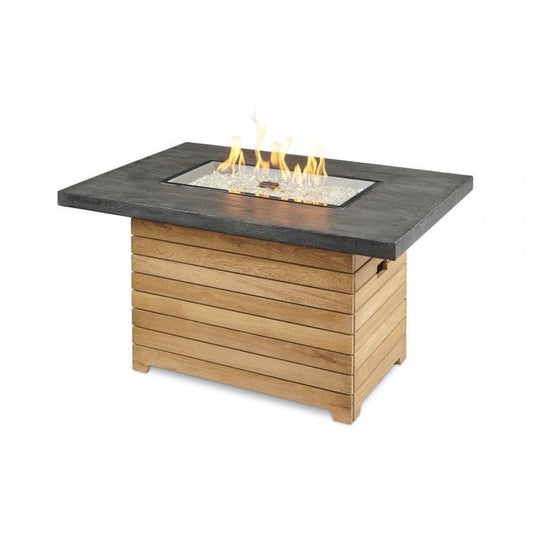 Outdoor Greatroom Darien Rectangular Gas Fire Pit Table with Everblend Top DAR-1224-EBG-K