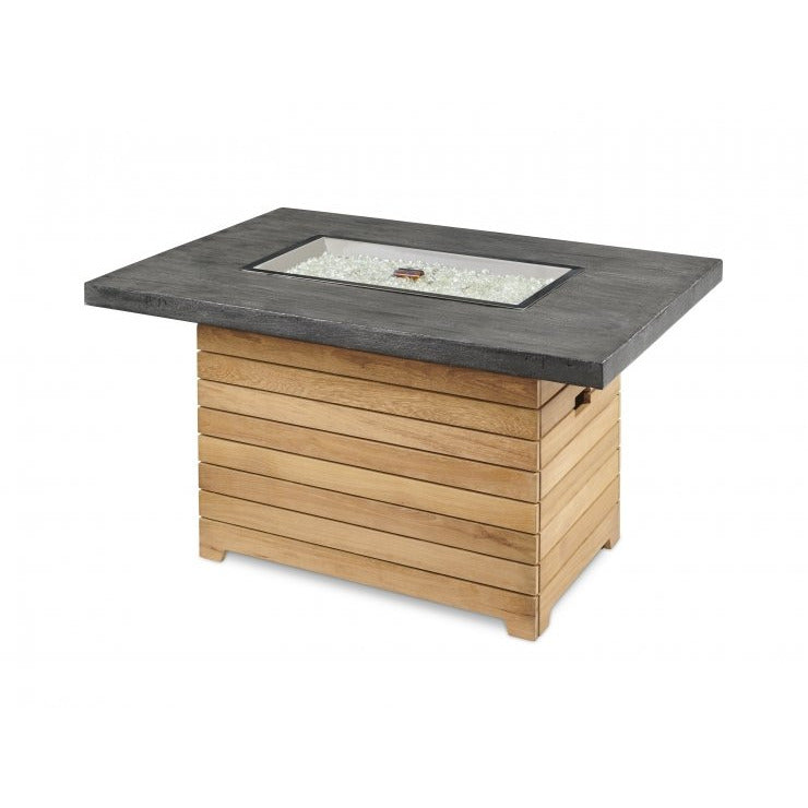 Outdoor Greatroom Darien Rectangular Gas Fire Pit Table with Everblend Top DAR-1224-EBG-K