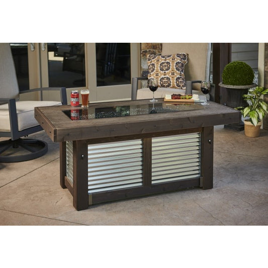 Outdoor Greatroom Denali Brew Linear Gas Fire Pit Table DENBR-1242