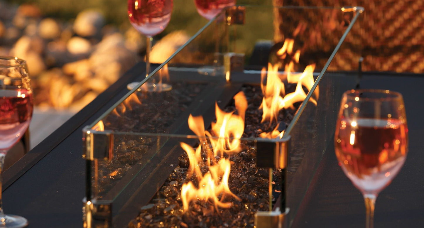 Barbara Jean 36" Chat Height Linear Outdoor Fire Table OLT36