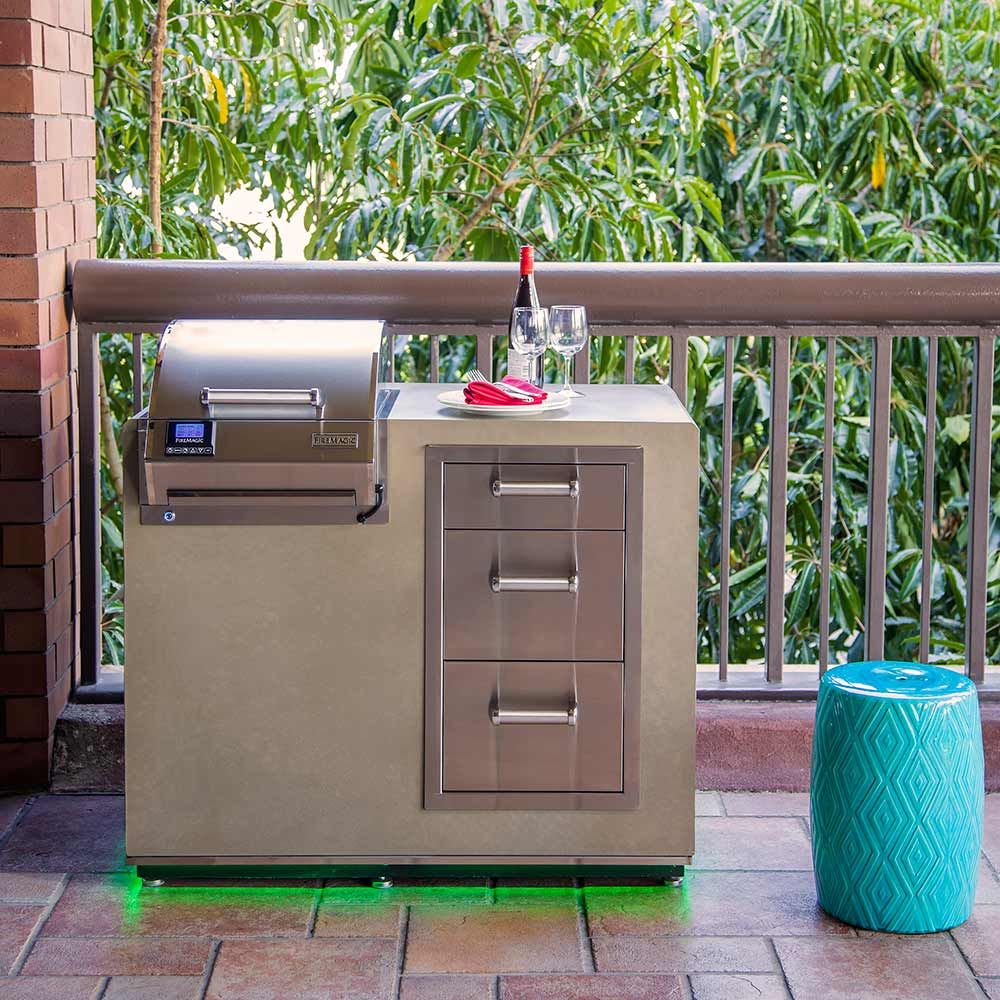 Fire Magic 44" Electric Grill Island Bundle with Triple Drawers ID251-D-44SM