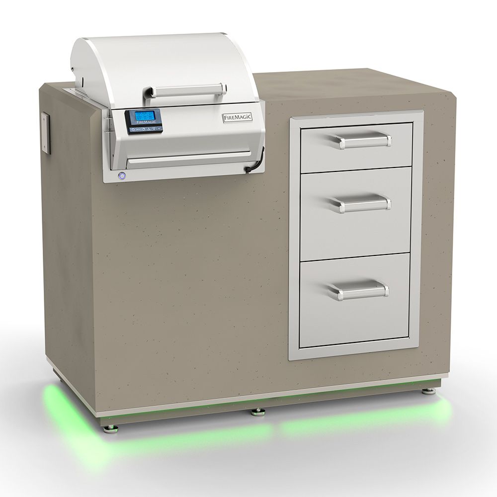 Fire Magic 44" Electric Grill Island Bundle with Triple Drawers ID251-D-44SM