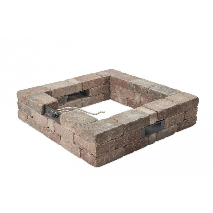 Outdoor Greatroom Bronson Block Square Gas Fire Pit Kit BRON5151-K