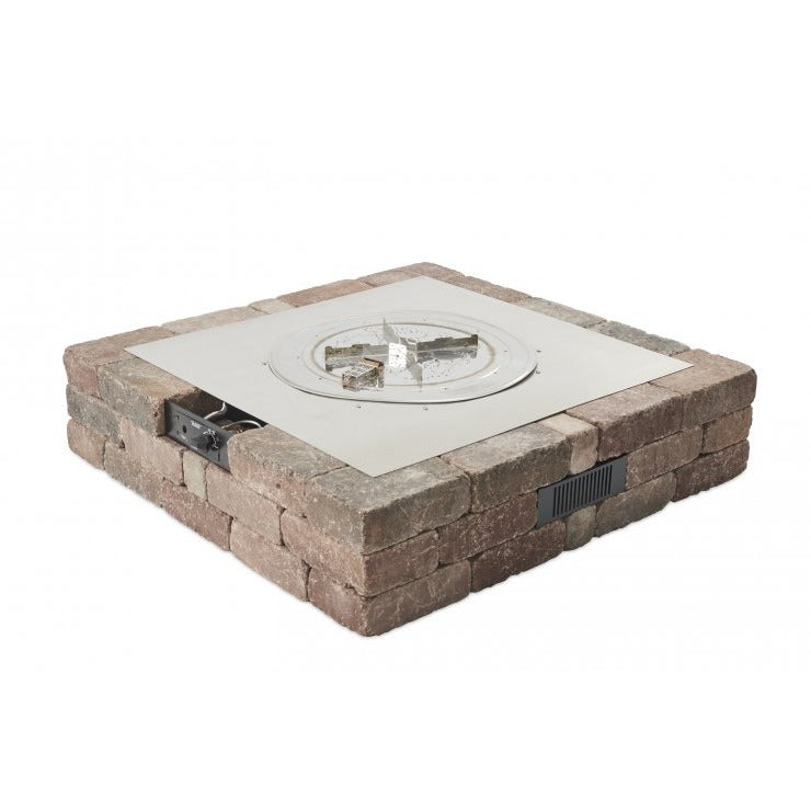 Outdoor Greatroom Bronson Block Square Gas Fire Pit Kit BRON5151-K