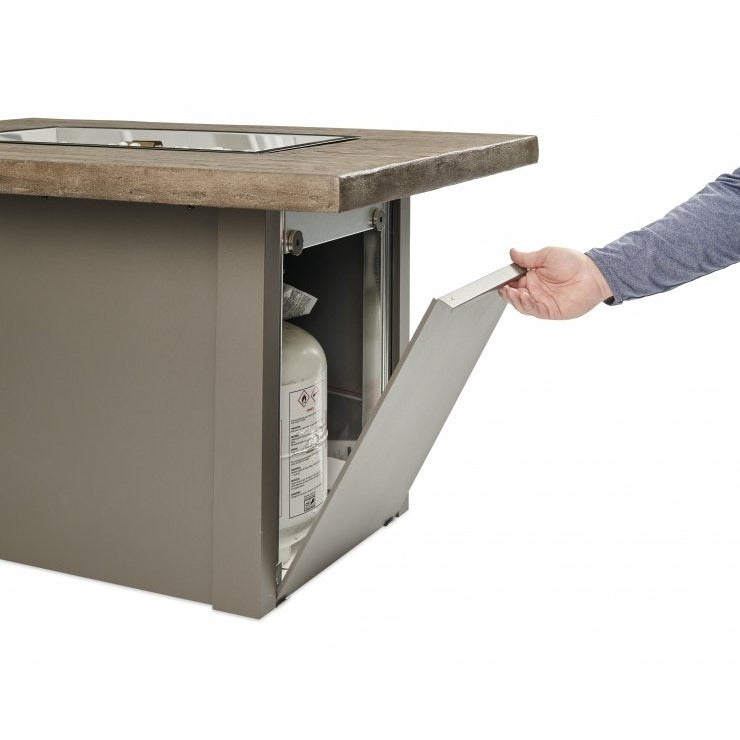 Outdoor Greatroom Havenwood Linear Gas Fire Pit Table with Grey Base HVDG-1224-K