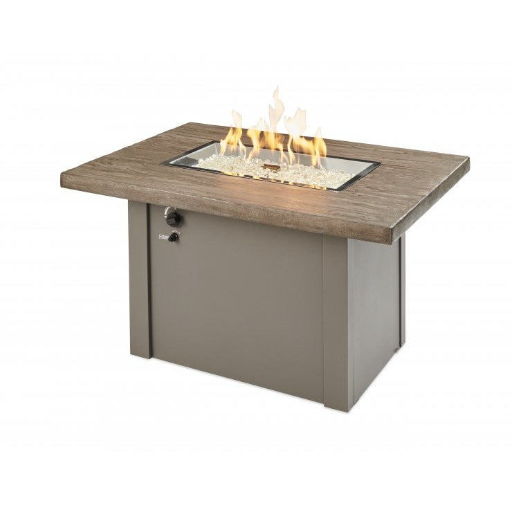 Outdoor Greatroom Havenwood Linear Gas Fire Pit Table with Grey Base HVDG-1224-K