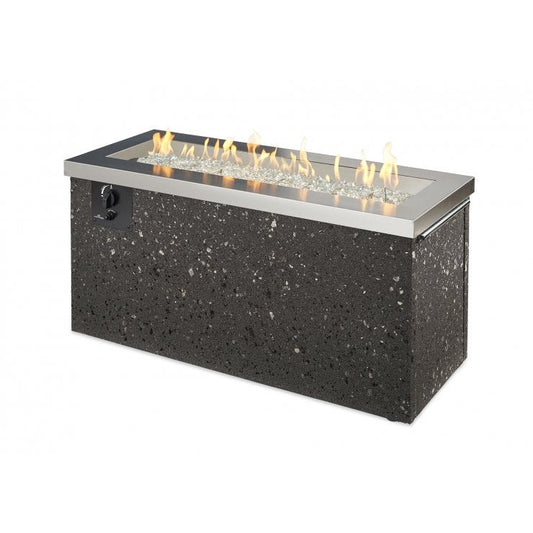 Outdoor Greatroom Stainless Steel Key Largo Linear Gas Fire Pit Table KL-1242-SS