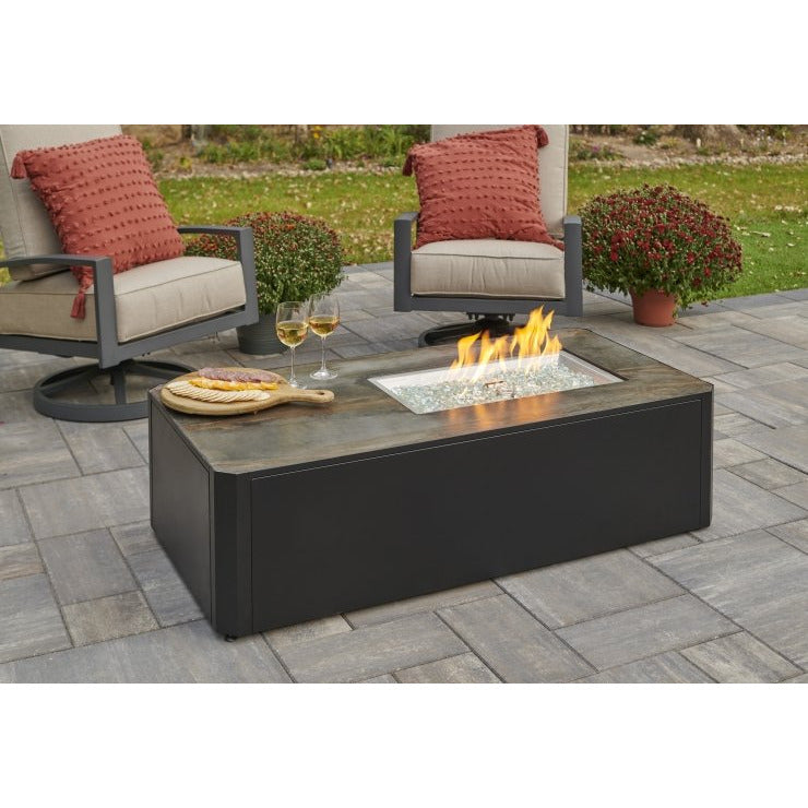 Outdoor Greatroom Kinney Rectangular Gas Fire Pit Table KN-1224