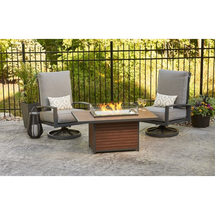 Outdoor Greatroom Kenwood Rectangular Chat Height Gas Fire Pit Table KW-1224-19-K