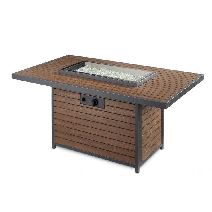 Outdoor Greatroom Kenwood Rectangular Chat Height Gas Fire Pit Table KW-1224-19-K
