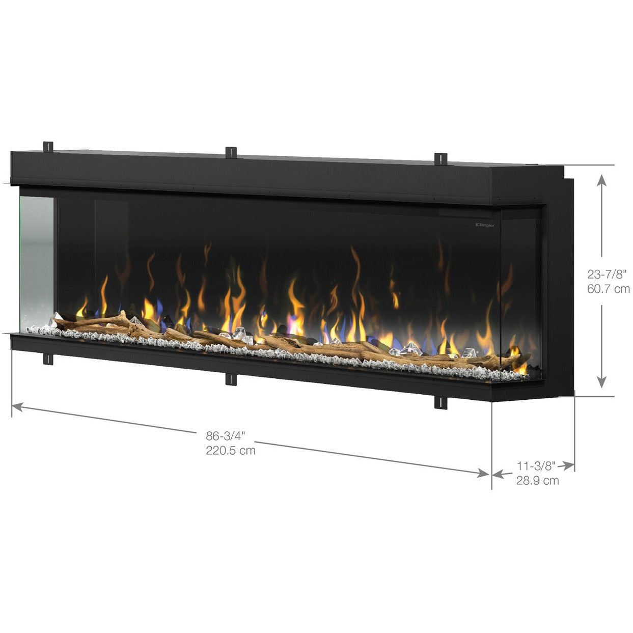 Dimplex XLF10017-XD lgniteXL Bold 100" Built-in Linear Electric Fireplace X-XLF10017-XD