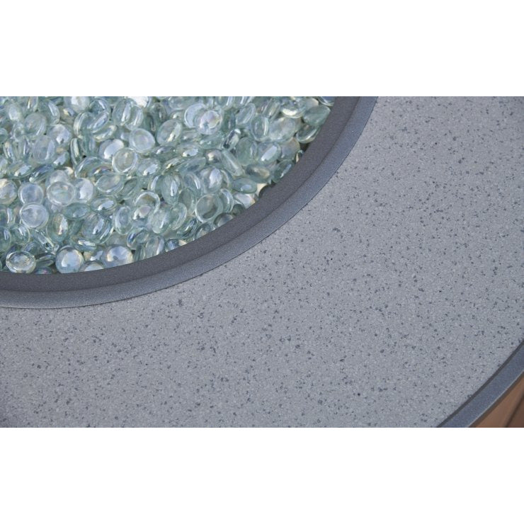 Outdoor Greatroom Grey Stonefire Round Gas Fire Pit Table SF-32-GRY-K