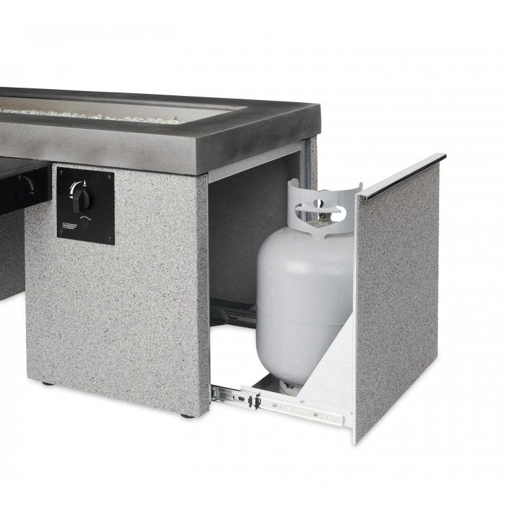 Outdoor Greatroom Black Uptown Linear Gas Fire Pit Table UPT-1242