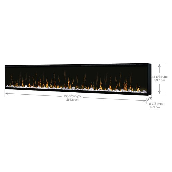 Dimplex XLF100 IgniteXL 100" Built-In Linear Electric Fireplace X-XLF100
