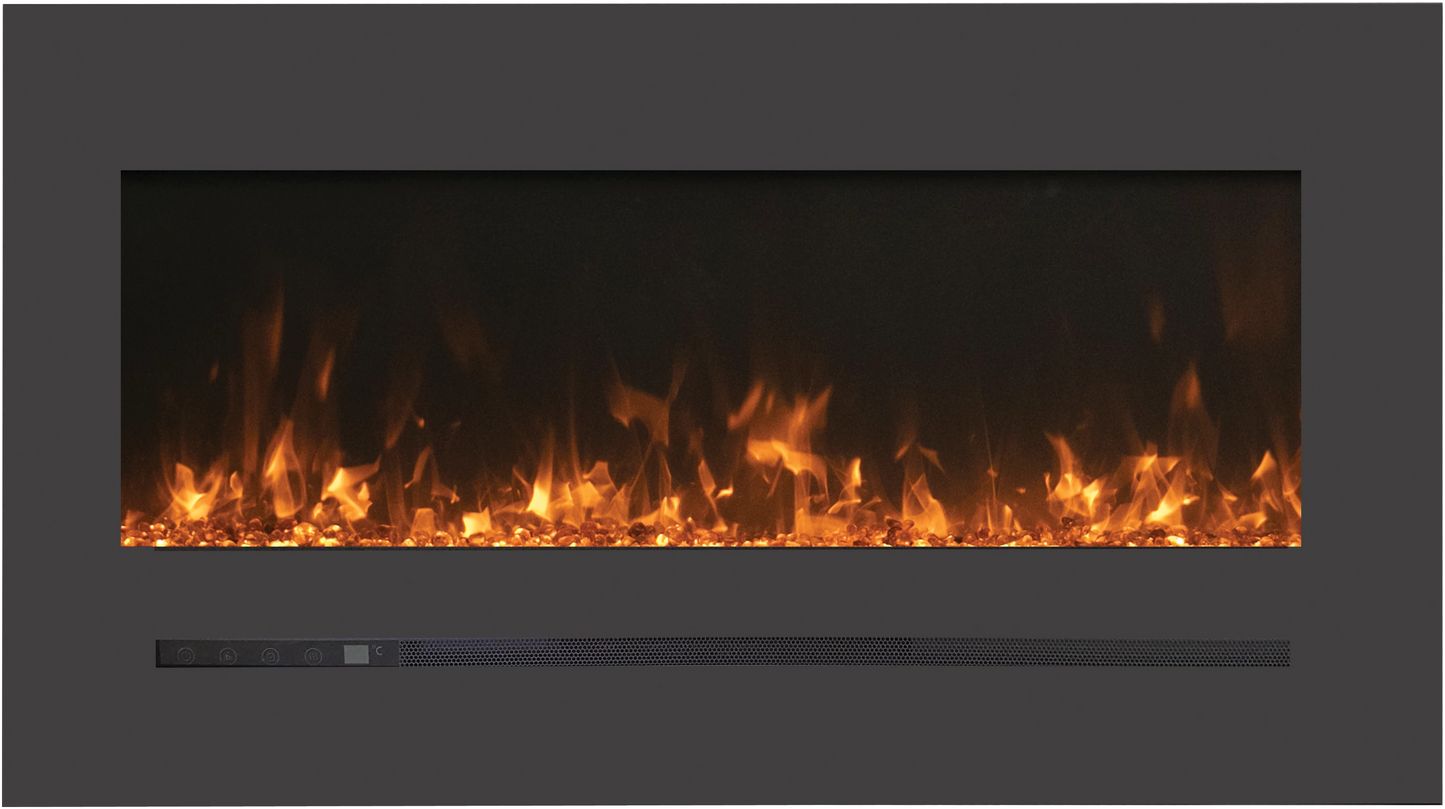 Amantii 34" Electric Fireplace with Steel Surround WM-FML-34-4023-STL