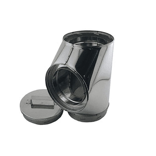 Duravent DuraTech 5" Diameter Tee w/Cap 5DT-T-SS