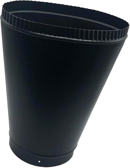 Vermont Castings Classic Black Oval to 6" Round Adapter, 6" W x 11" H 0001860