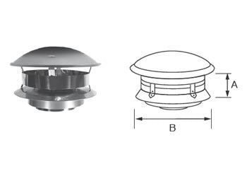 Duravent Duratech Premium 6" Diameter Chimney Cap 6VC