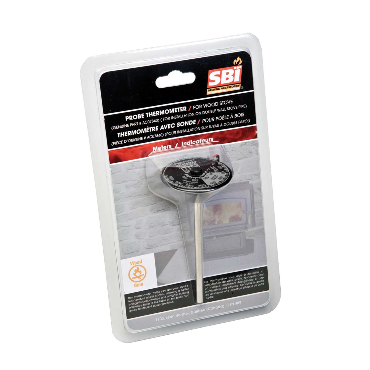 SBI Wood Stove Venting Probe Thermometer AC07840
